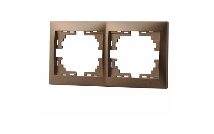 фото - Рамка 2-м Мира горизонт. свет. корич. LEZARD 701-3100-147