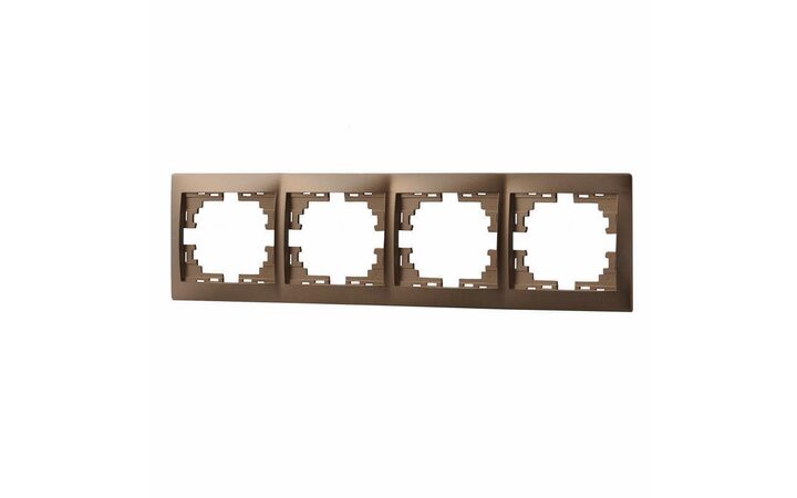 фото - Рамка 4-м Мира горизонт. свет. корич. LEZARD 701-3100-149