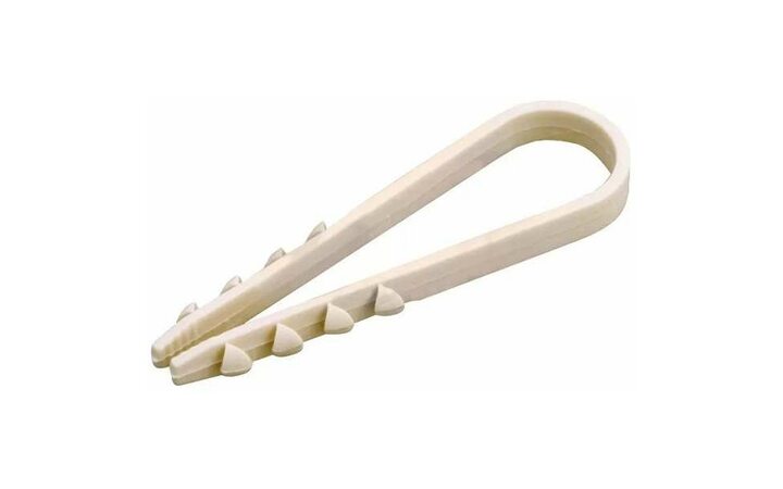 фото - Дюбель-хомут 11-18 для круглого кабеля бел. (уп.100шт) REXANT 07-4502