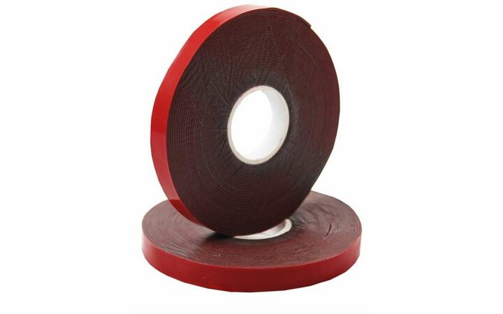 фото - Скотч двустор. 6ммх5м красн. на серой основе Rexant 09-6006
