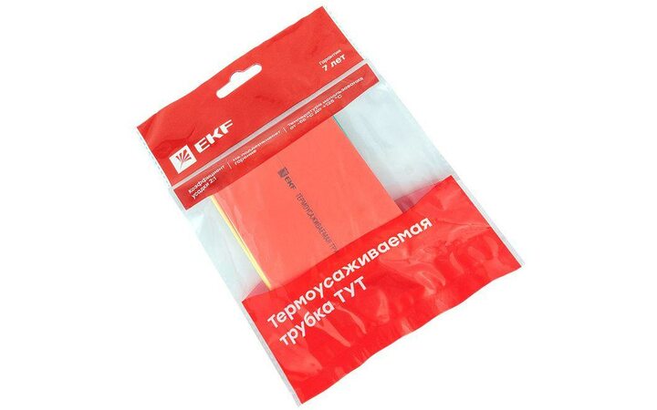 фото - Набор трубок термоусадочных ТУТ нг тонкостен. 40/20 (7 цветов по 3шт 100мм) EKF tut-n-40
