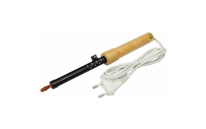 фото - Паяльник ЭПСН 220В 40Вт дерев. ручка ПД Rexant 12-0240