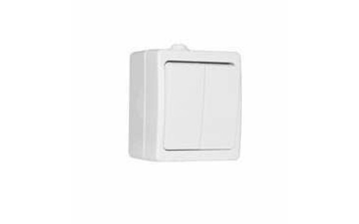 фото - Выключатель 2-кл. ОП Аллегро 10А IP54 бел. UNIVersal 5563491