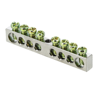 Шина PEN 'ноль-земля' 6х9 8 отв. никель крепеж по центру PROxima EKF sn1-63-08