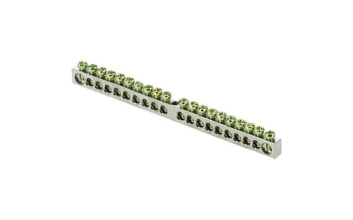 фото - Шина PEN 'ноль-земля' 6х9 20 отв. никель крепеж по центру PROxima EKF sn1-63-20