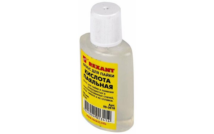 фото - Флюс для пайки 'Паяльная кислота' 30мл (уп.10шт) Rexant 09-3610
