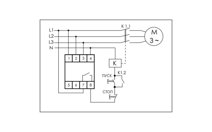 фото - Реле контроля фаз CZF-B (3х400/230+N 8А 1перекл. IP20 монтаж на DIN-рейке) F&F EA04.001.002