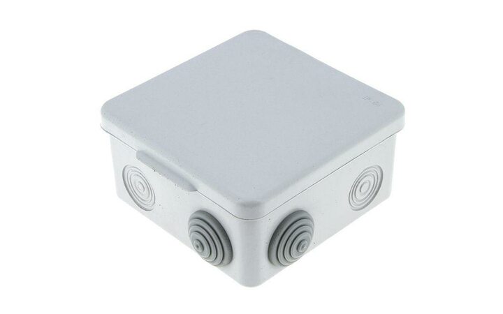 фото - Коробка распаячная КМР-030-014 наружная с крышкой 100х100х55 АБС 8 мембранных вводов IP54 EKF plc-kmr-030-014