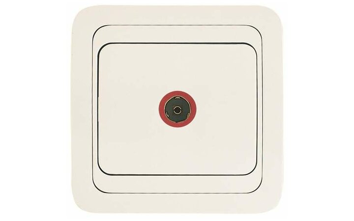 фото - Розетка TV 1-м СП Mimoza 16А IP20 бел./бел. Makel 12007