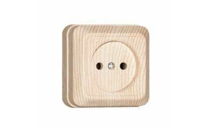 фото - Розетка 1-м ОП Олимп 16А IP20 без заземл. сосна UNIVersal 5560896