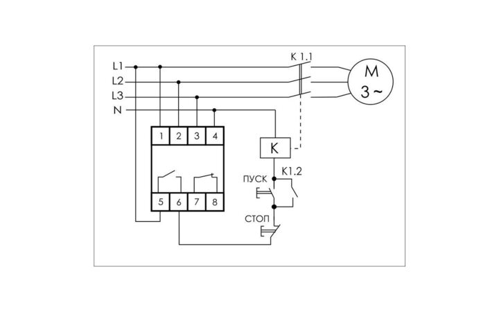 фото - Реле контроля наличия и чередования фаз CKF-BT (монтаж на DIN-рейке 35мм, микропроцессорный, регулировка порога отключения и времени отключения, контроль верхнего и нижнего значений напряжения, 3х400/230+N 2х8А 1Z 1R IP20) F&F EA04.002.004