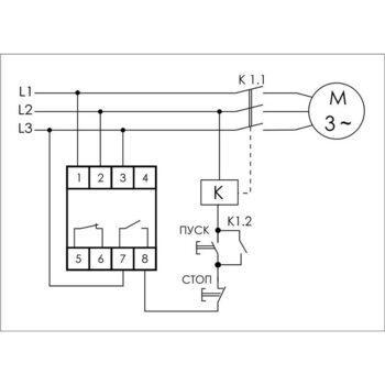 фото - Реле контроля фаз для сетей с изолированной нейтралью CKF-11 (монтаж на DIN-рейке 35мм, регулировка задержки отключения, контроль чередования фаз, 3х400В 8А 1Z 1R IP20)(аналог ЕЛ-11Е) F&F EA04.004.003