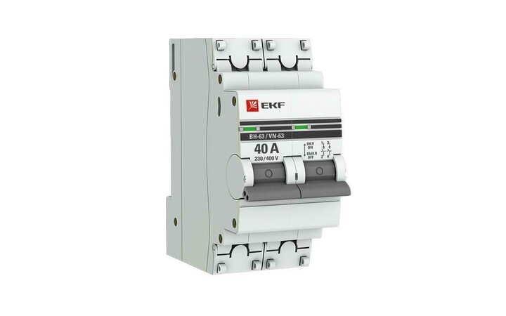 фото - Выключатель нагрузки 2п 40А ВН-63 PROxima EKF SL63-2-40-pro