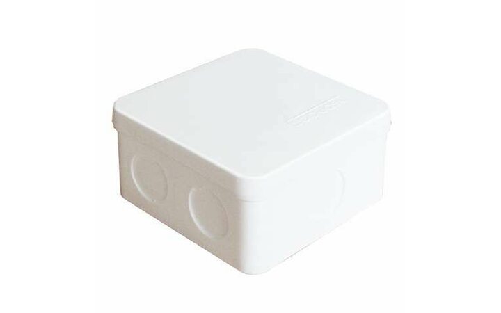 фото - Коробка распределительная ОП 84х84х45мм IP54 7 выходов без гермовводов крышка защелкивающаяся бел. Epplast 125101