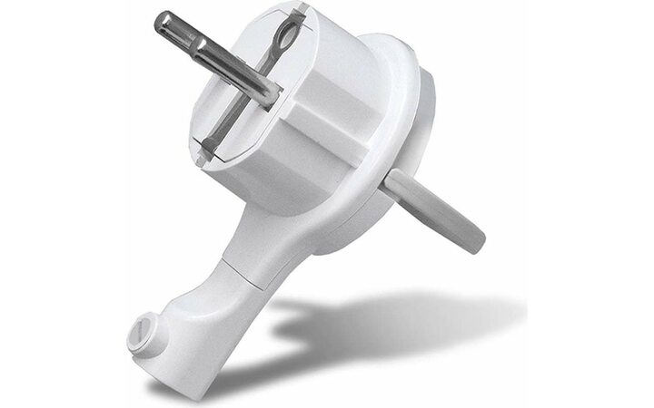 фото - Вилка-невидимка электрическая 16А 250В с заземл. бел. UNIVersal 5566874