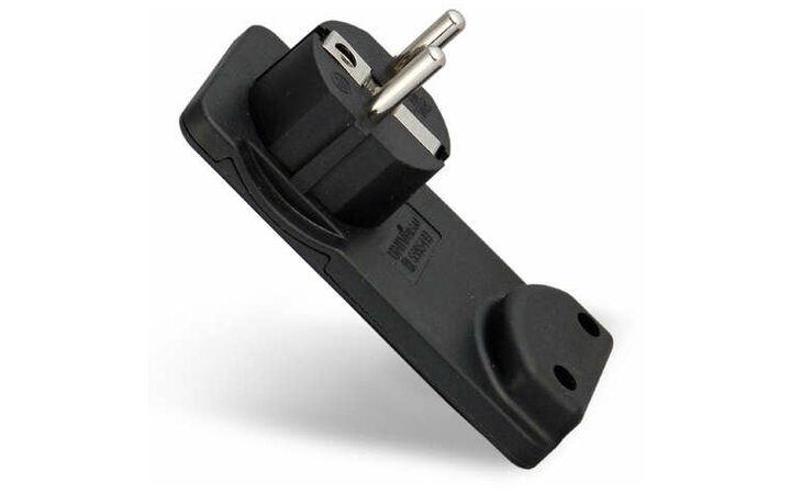 фото - Вилка-невидимка электрическая 16А 250В с заземл. черн. UNIVersal 5565419