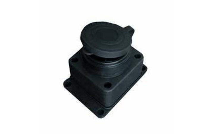 фото - Розетка настенная 16А IP44 250В (еврослот) с заглушкой с заземл. каучук UNIVersal 602229