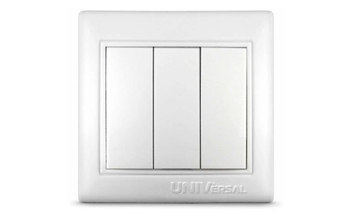 фото - Выключатель 3-кл. СП Севиль 10А IP20 бел. UNIVersal С0043