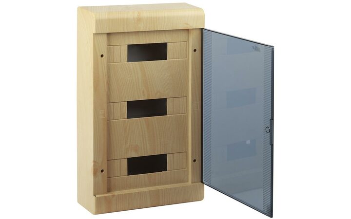 фото - Щиток ОП Тусо 36мод. с двер. 520х303х117.5мм IP40 сосна на светл. основе Рувинил 68036-27М