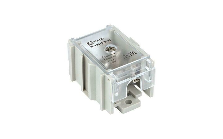 фото - Блок распределительный проходной РБП 35 (1х35-4х6кв.мм) 125/50А PROxima EKF RBP-35-50