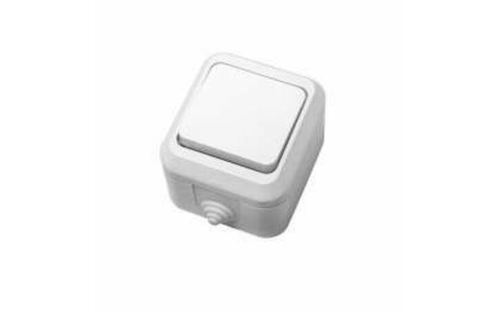 фото - Выключатель 1-кл. ОП 10А IP44 п/герм. бел. Makel 18300