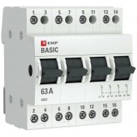 Переключатель трехпозиционный 4п 63А Basic EKF tps-4-63