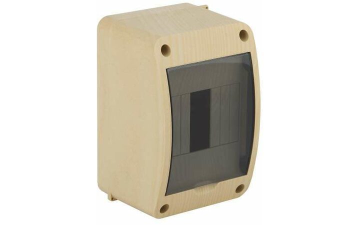 фото - Щиток ОП Тусо 4 мод. с верт. двер. 140х90х85мм сосна Рувинил 68304-27М