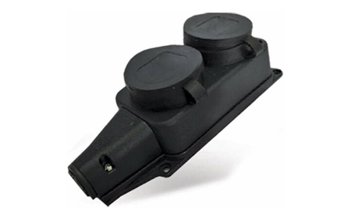 фото - Колодка 2-м однофазная с заглушками (каучук) UNIVersal 1027