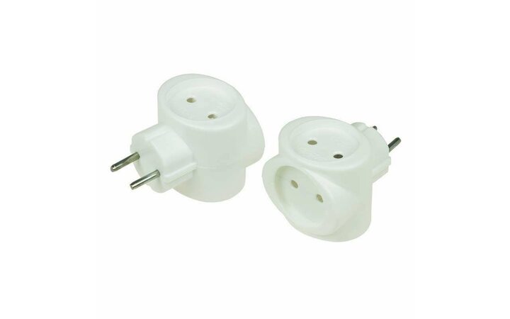 фото - Тройник электрический биметалл 220В 6А бел. REXANT 11-1064