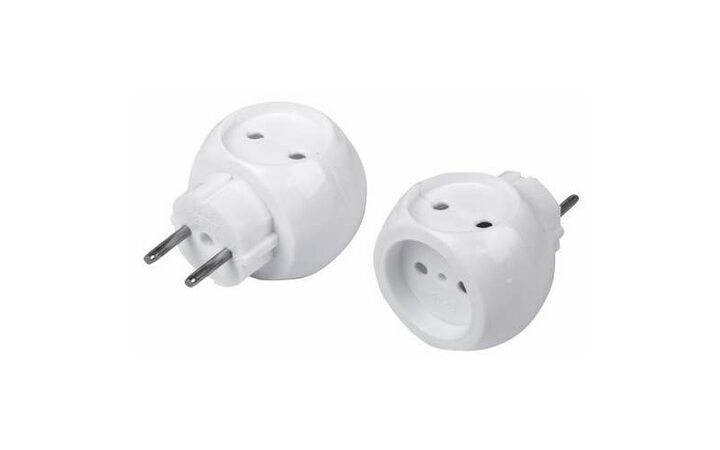 фото - Тройник электрический 'Шар' 220В 6А бел. REXANT 11-1063