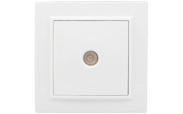 фото - Розетка TV 1-м СП Минск 75Ом 5-862МГц бел. Basic EKF ERA00-027-10