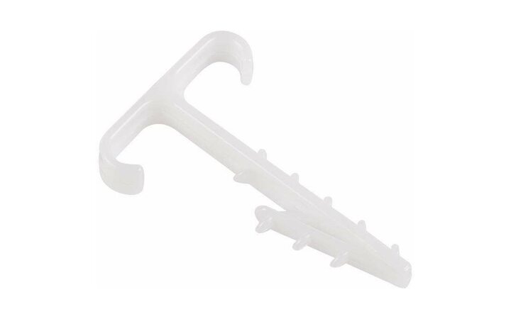 фото - Дюбель-хомут Т-образный для двух плоских кабелей 2х12 КФ (уп.100шт) Rexant 07-4615