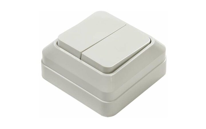 фото - Выключатель 2-кл. ОП Bolleto 10А IP20 7023 бел. ASD / IN HOME 4680005959761