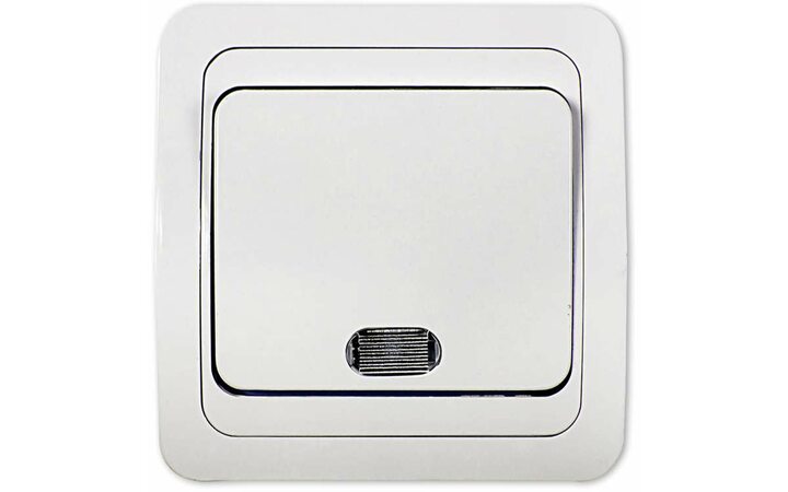 фото - Выключатель 1-кл. СП Classico 10А IP20 с подсветкой 2121 бел. ASD / IN HOME 4680005959853