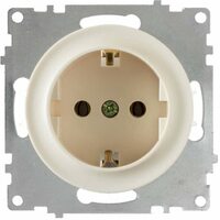 Механизм розетки 1-м СП Florence 16А IP20 с заземл. винт. контакты беж. 1E10201301 OneKeyElectro 2172788