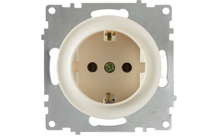 фото - Механизм розетки 1-м СП Florence 16А IP20 с заземл. винт. контакты беж. 1E10201301 OneKeyElectro 2172788