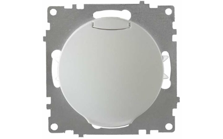 фото - Механизм розетки 1-м СП Florence 16А IP20 с заземл. винт. контакты с крышкой бел. 1E10501300 OneKeyElectro 2172768