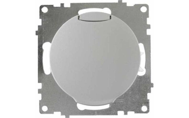 фото - Механизм розетки 1-м СП Florence 16А IP20 с заземл. винт. контакты с крышкой сер. 1E10501302 OneKeyElectro 2172837