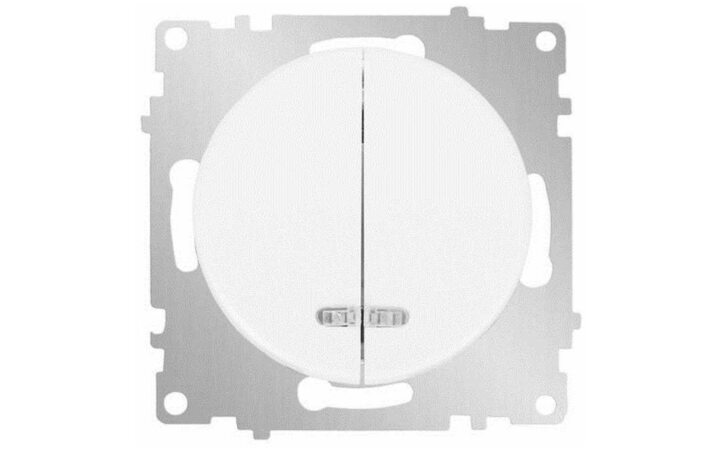 фото - Механизм выключателя 2-кл. СП Florence 10А IP20 с подсветкой бел. 1E31801300 OneKeyElectro 2172779