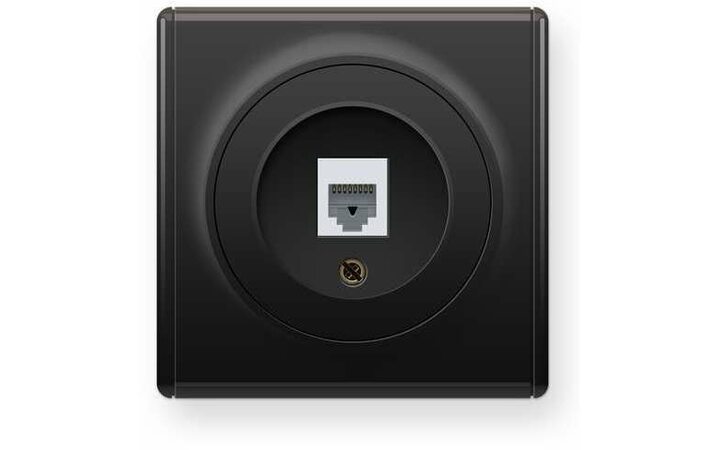 фото - Механизм розетки комп. 1-м СП Florence 1xRJ45 кат.5e черн. 1E20701303 OneKeyElectro 2172816