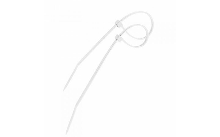 фото - Хомут кабельный 100х2.5 нейл. бел. (уп.100шт) PROCONNECT 57-0100