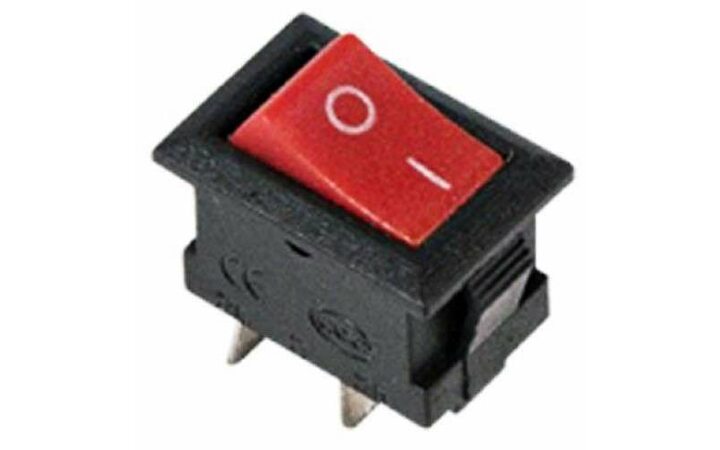 фото - Выключатель клавишный 250В 3А (2с) ON-OFF Micro RWB-101 красн. Rexant 36-2011