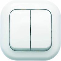 Выключатель 2-кл. 1п 2мод. СП Валентина 6А IP20 С56-034 бел. Кунцево 7647