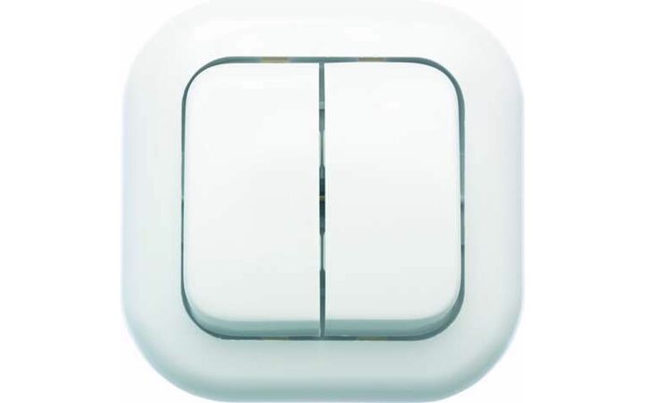 фото - Выключатель 2-кл. 1п 2мод. СП Валентина 6А IP20 С56-034 бел. Кунцево 7647