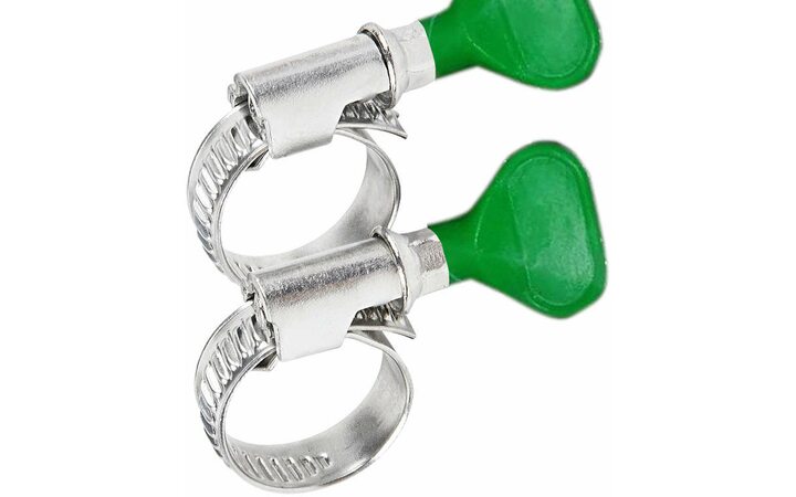 фото - Хомут стальной червячный 32-50 с ключом W (Россия) Rexant 07-0632-1