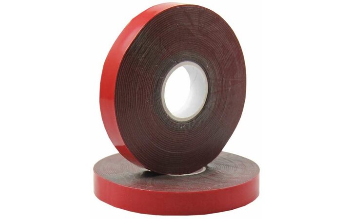 фото - Скотч двустор. 12ммх5м красн. на серой основе REXANT 09-6012