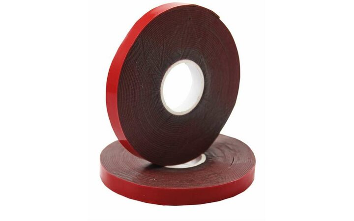 фото - Скотч двустор. 9ммх5м красн. на серой основе REXANT 09-6009