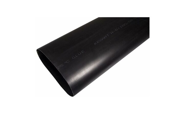 фото - Трубка термоусадочная тонкостен. 180.0/58.0 с клеем (3:1) 1м черн. Rexant 26-0180