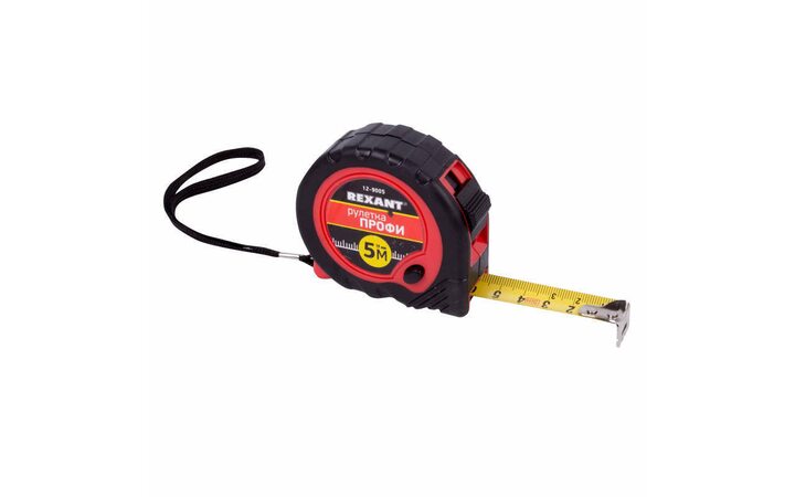 фото - Рулетка измерительная 'Профи' прорезин. корпус 5мх19мм Rexant 12-9005
