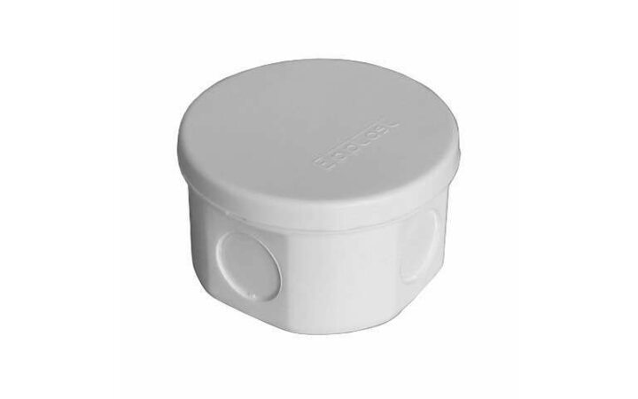 фото - Коробка распределительная ОП 75х45мм IP54 4 выхода без гермовводов крышка защелкивающаяся сер. Epplast 245352